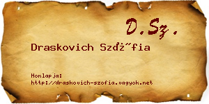 Draskovich Szófia névjegykártya